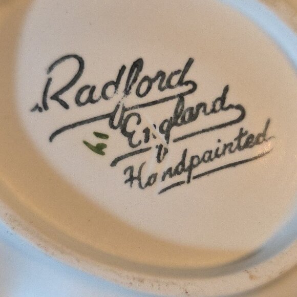 Violets Trinket Candy Dish Radford Pottery England Hand Painted Purple Flowers - Picture 4 of 7